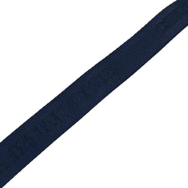 Dior Belt Logo Jacquard Small Item Canvas Leather Navy Silver Hardware — view 7
