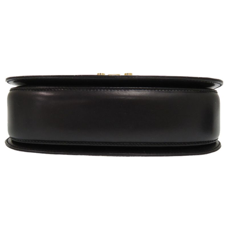 Gucci Lady Lock Leather Black Gold Hardware 000 46 0210 2-Way Handbag 0066 — view 3