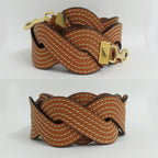 Loewe Shoulder Wavy Stitch Brown Gdhardware Bag Strap Single Item — view 5