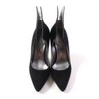 Hermes Vecteur Feather Motif Suede Leather Pumps Black 35 Storage With Bag — view 4