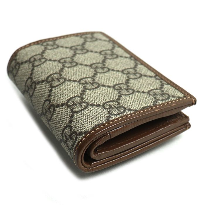 Gucci Horsebit 1955 Card Case Wallet Bifold Beige Ebony 92 tcg — view 2