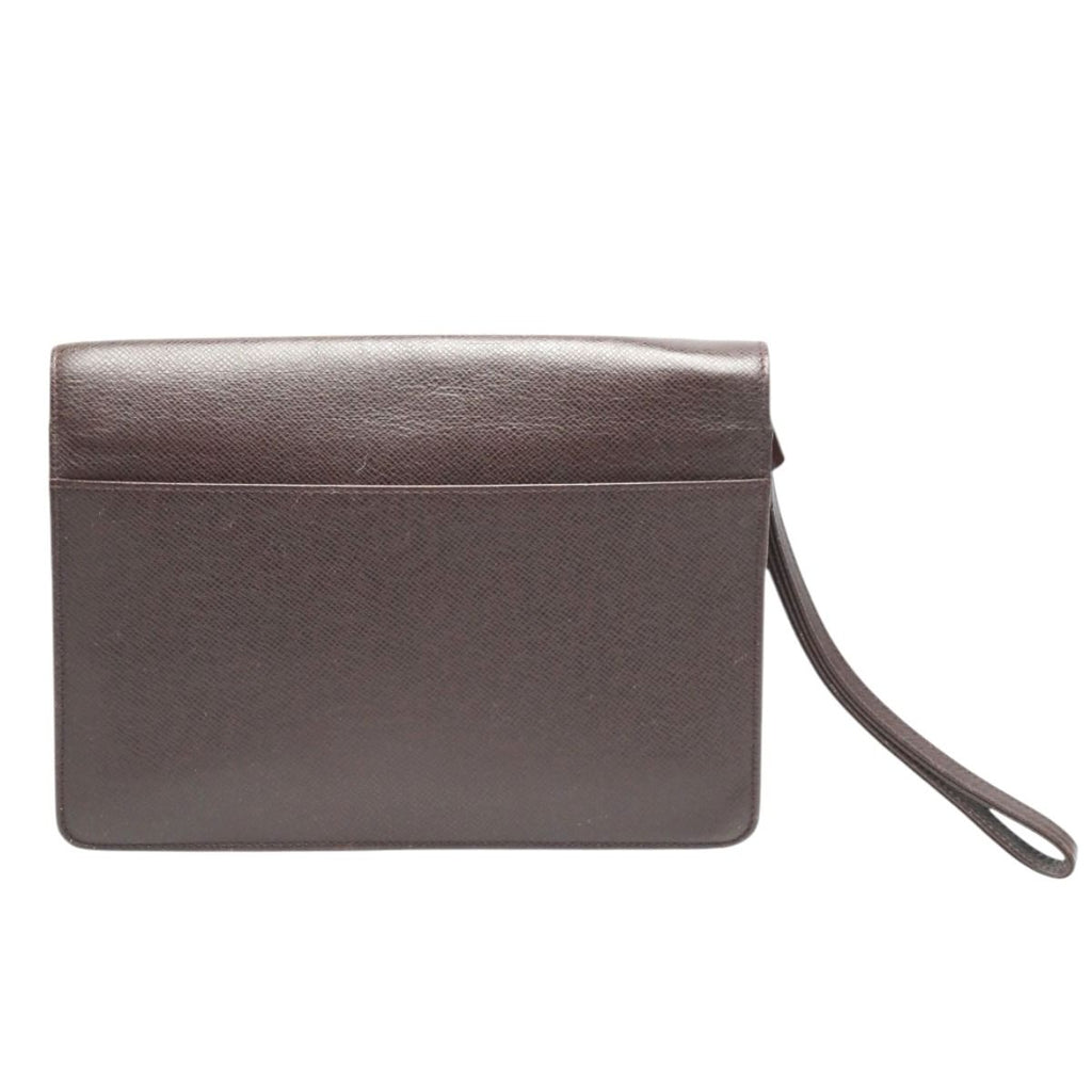 Louis Vuitton Taiga Clutch Bag Clade Second Acajou — view 2