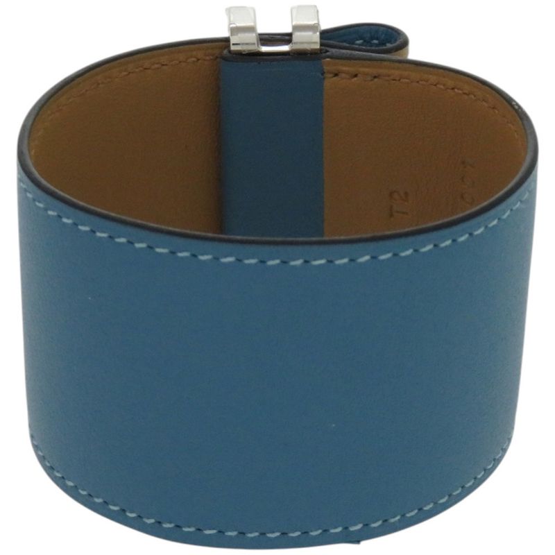 Hermes Elan Vorsoft Metal Blue Jean Bangle 0100 — view 4