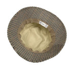 Celine Hat Wool Brown Logo Houndstooth Bucket — view 5