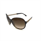 Chanel CC Logo Sunglasses Eyewear Tortoiseshell Pattern Chain Motif Brown — view 2