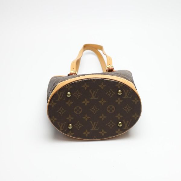 Louis Vuitton Monogram Tote Bag Bucket PM Handbag Brown — view 4