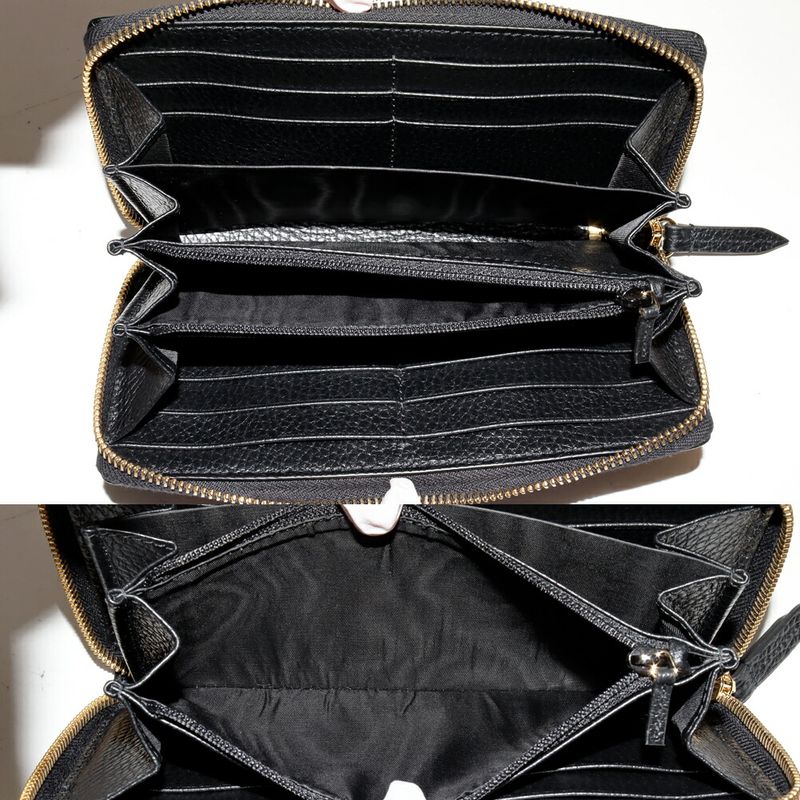 Gucci Round Zipper Long Wallet With Coin Purse GG Marmont Double G Zip Around — view 5