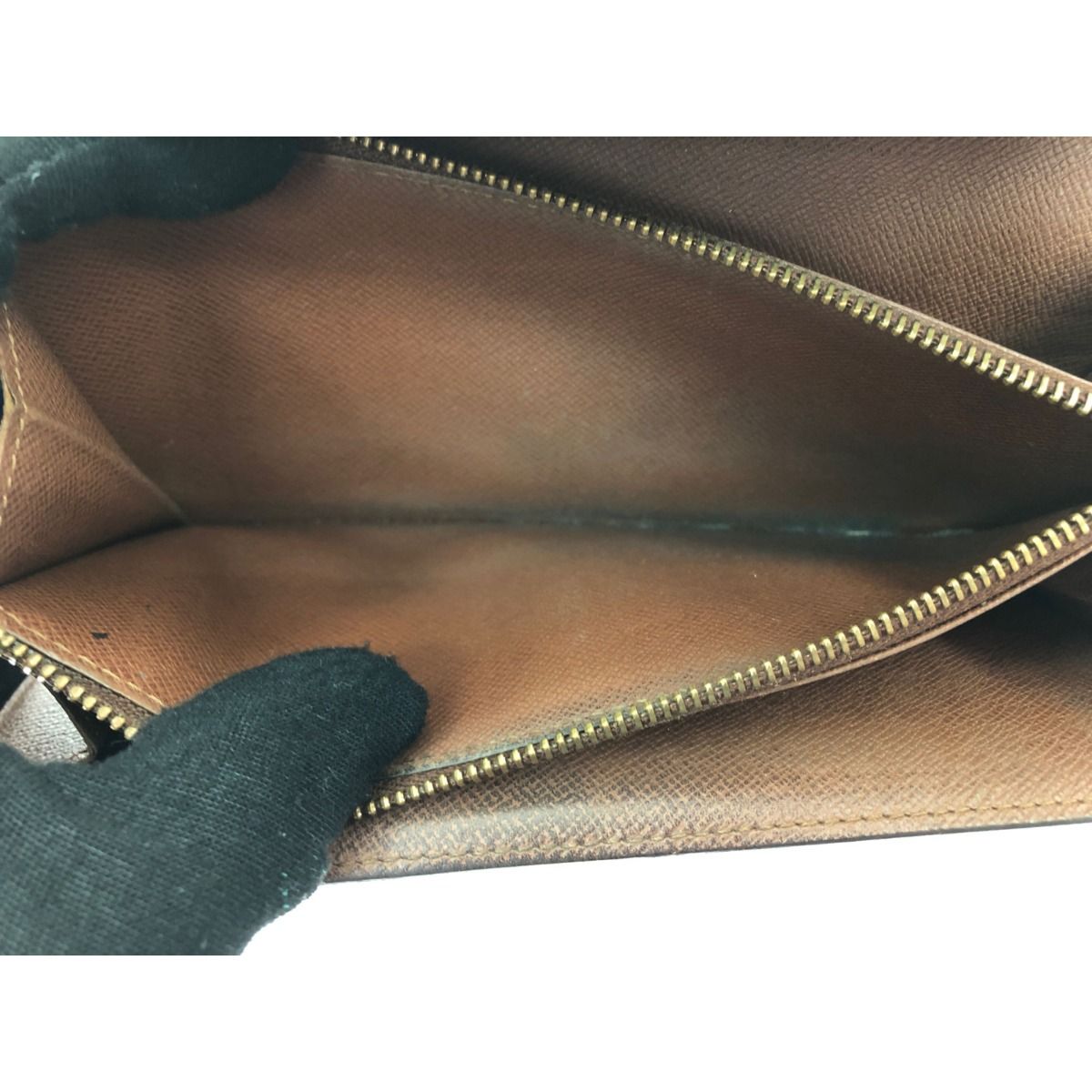 Louis Vuitton Long Wallet Monogram Porte Monnaie Credit Brown — view 5