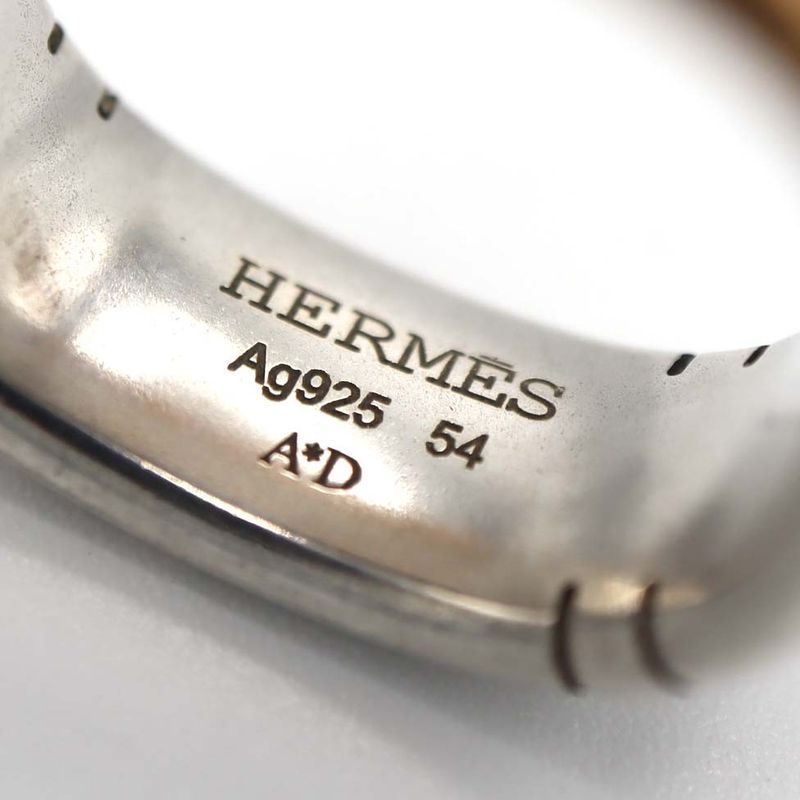 Hermes Ring H Logo Bronze AG 925 54 13.5 Accessory Ok413 — view 4