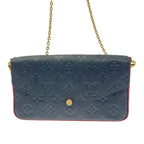Louis Vuitton Monogram Empreinte Pochette Felicie Marine Rouge — view 4