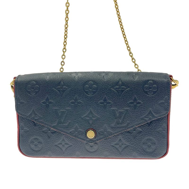 Louis Vuitton Monogram Empreinte Pochette Felicie Marine Rouge — view 4