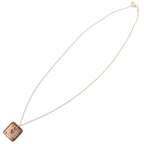 Hermes Asdecourt Leather Metal Brown Engraved Y Necklace 1806 — view 5