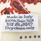 Christian Dior Scarf Silk White Red Paisley Bird Large Size — view 7