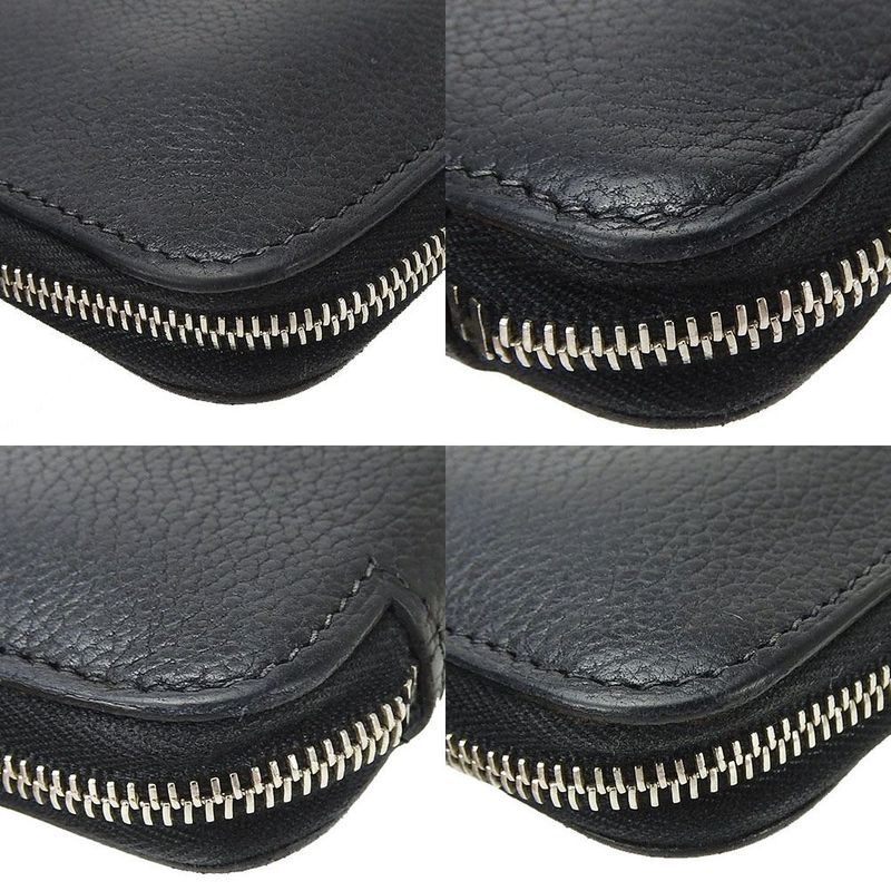 Hermes Round Zipper Long Wallet Azapplong Classiccles Zarj Engraved Silverhardw — view 4