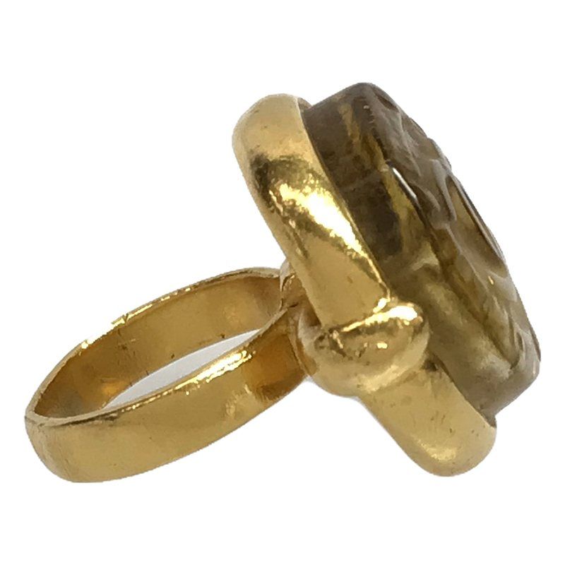Chanel Coco Mark Gold 99 a Gripoa Candy Stone Ring — view 3