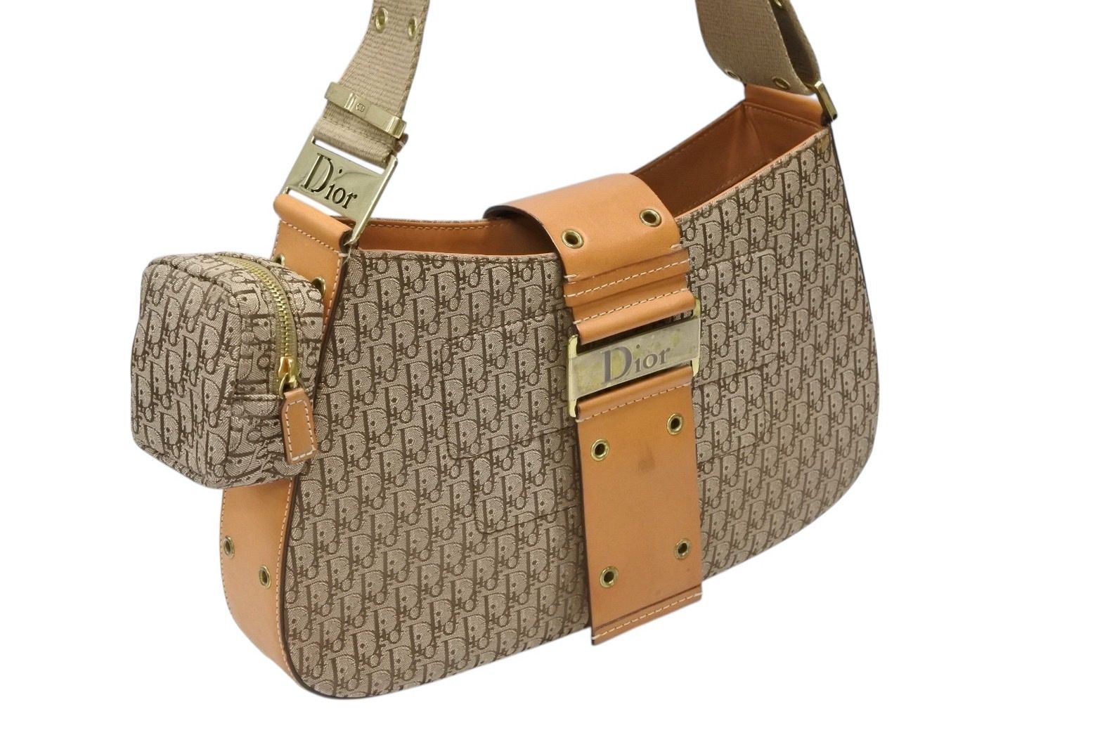 Dior Bag Street Chic Trotter Line Beige Brown Gold — view 4