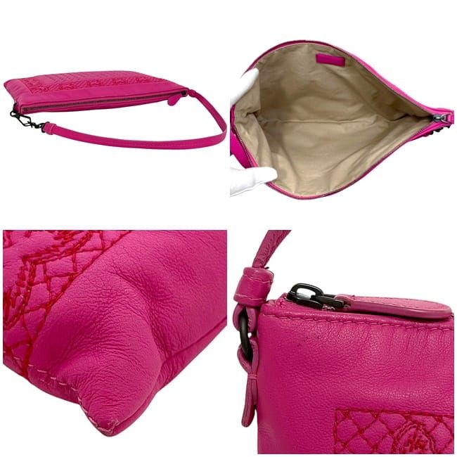 Bottega Veneta Clutch Bag Pink Intrecciato Butterfly — view 3