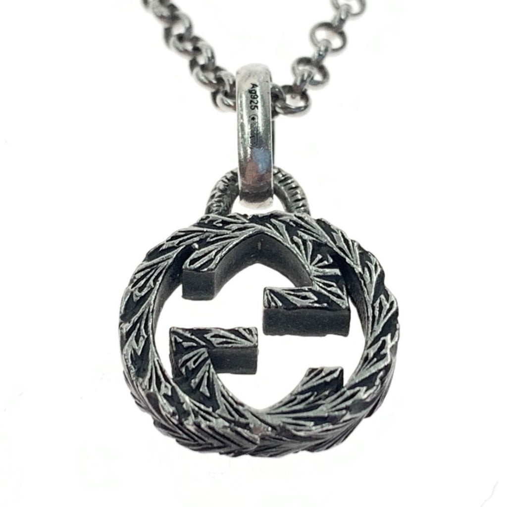 Gucci Interlocking G Pendant AG 925 Necklace J8400 0811 Silver — view 3
