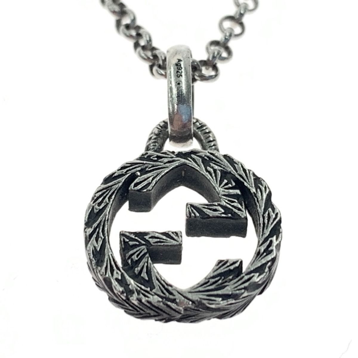 Gucci Interlocking G Pendant AG 925 Necklace J8400 0811 Silver — view 3