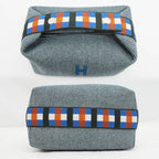 Hermes Brid A Black PM Au-carre Handbag Pouch Vert Foret — view 5