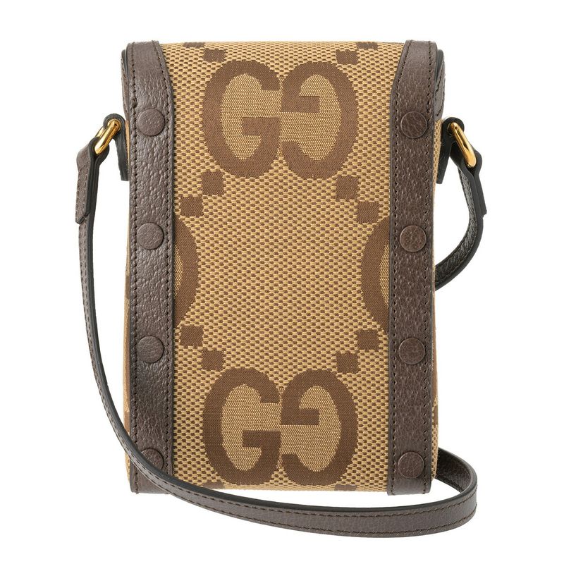 Gucci Shoulder Bag Jumbo GG Canvas Beige — view 2