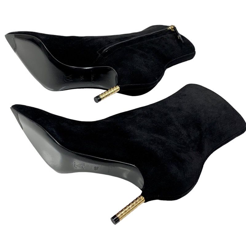 Louis Vuitton Ultimate Line Short Boots Ankle Monogram Heel Suede — view 6