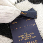 Louis Vuitton Flight Mode Medallion Wool Black White Scarf 1094 — view 5