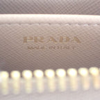 Prada L Shaped Zipper Coin Purse 1 Ml025 Case Saffiano Cypria Pink Beige — view 7
