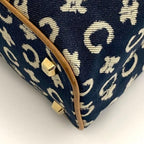 Celine Handbag Navy Blue Beige White C Macadam — view 7