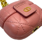 Christian Dior Cannage Airpods Pro Case Earphone Lambskin Leather Pink — view 3