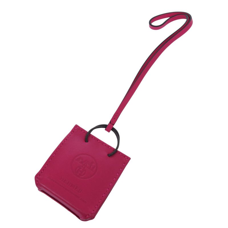 Hermes Sac Oranje Bag Charm Lambskin Rose Mexico Engraved Y Pink Key — view 2