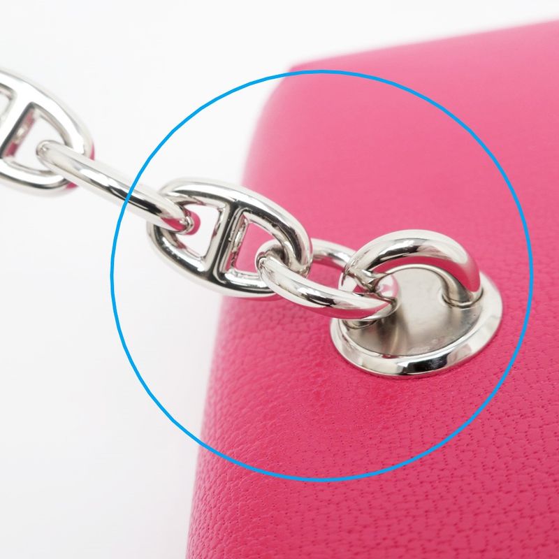 Hermes Chaine D'ancre Compact Wallet Chevre Pink — view 9