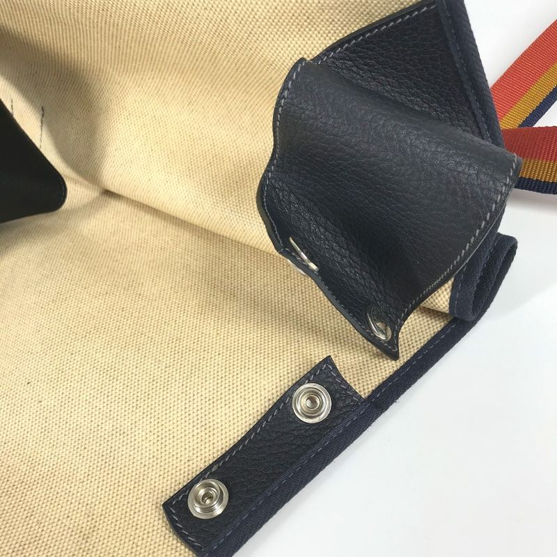 Hermes Backpack Toile Ashe Beige — view 7