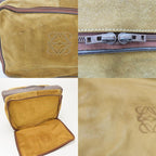 Loewe Business Bag Leather Brown Beige Gold Hardware Attache Case Hard — view 3