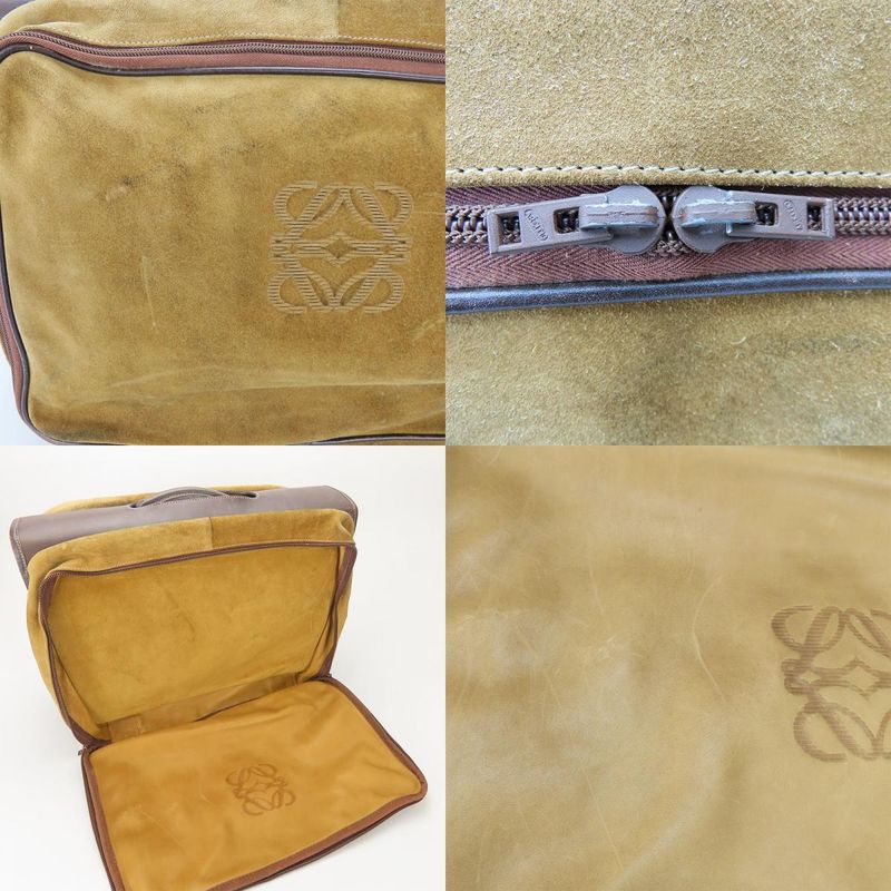Loewe Business Bag Leather Brown Beige Gold Hardware Attache Case Hard — view 3