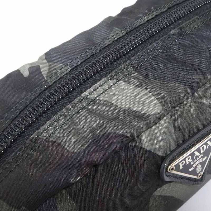 Prada Camouflage Print Nylon Pouch — view 8