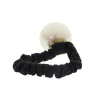 Chanel Coco Mark Hair Tie Chou Faux Pearl White Accessory 1563 — view 2