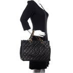 Chanel Grand Shopping Tote GST Caviar Shopper Quilted Chain Shoulder Bag Purse — view 5