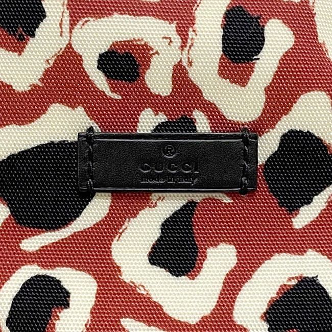 Gucci Tote Bag Red Black Leopard — view 4