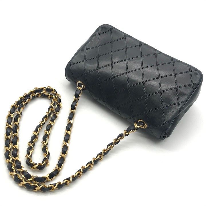 Chanel Big CC Logo Bicolor Push Lock Mini Quilted Chain Shoulder Bag Black — view 3