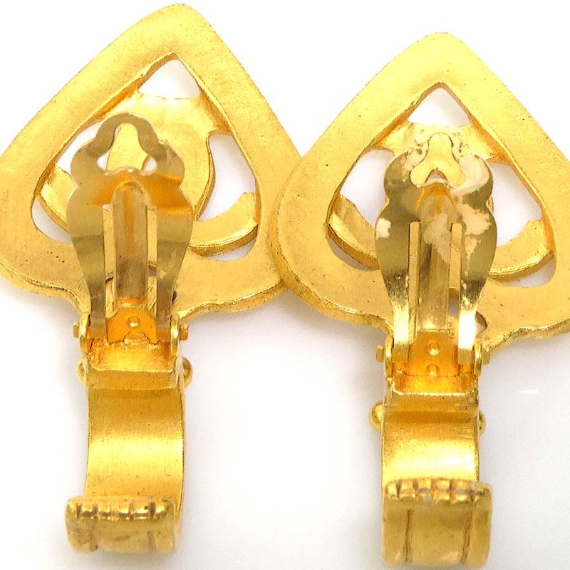 Chanel Earrings Coco Mark Heart — view 5