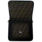Fendi Shoulder Bag Black Khaki Zucca 7 Va601 — view 6