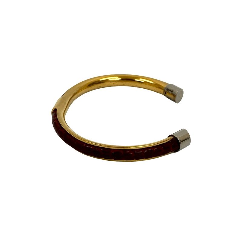 Gucci GG Logo Leather Bangle Bracelet Accessories Small — view 5