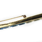 Christian Dior Brooch Metal Gold Clear Hardware Plated Rhinestone Ribbon — view 5