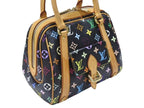 Louis Vuitton Monogram Multicolor Priscilla Handbag Noir Black Gold — view 4