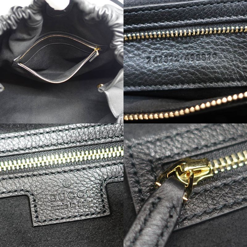 Gucci Blondie 2-Way Bag Hand Shoulder Leather RFID Black — view 8