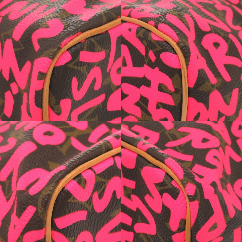 Louis Vuitton Speedy 30 Monogram Graffiti Fuchsia Handbag 1532 — view 4