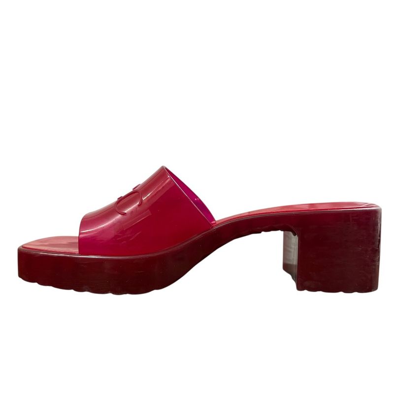 Gucci Rubber Logo Sandals Red — view 5