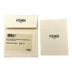Fendi Shoulder Bag Flat Baguette Medium 7 Va524 FF Logo Yellow Silver Hardware — view 9