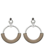 Hermes Earrings Loop Grand Vorsluyft Metal Glaze Etoupe — view 3